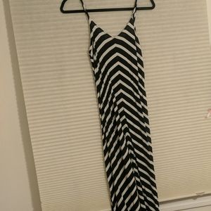 Black and White striped maxi dress